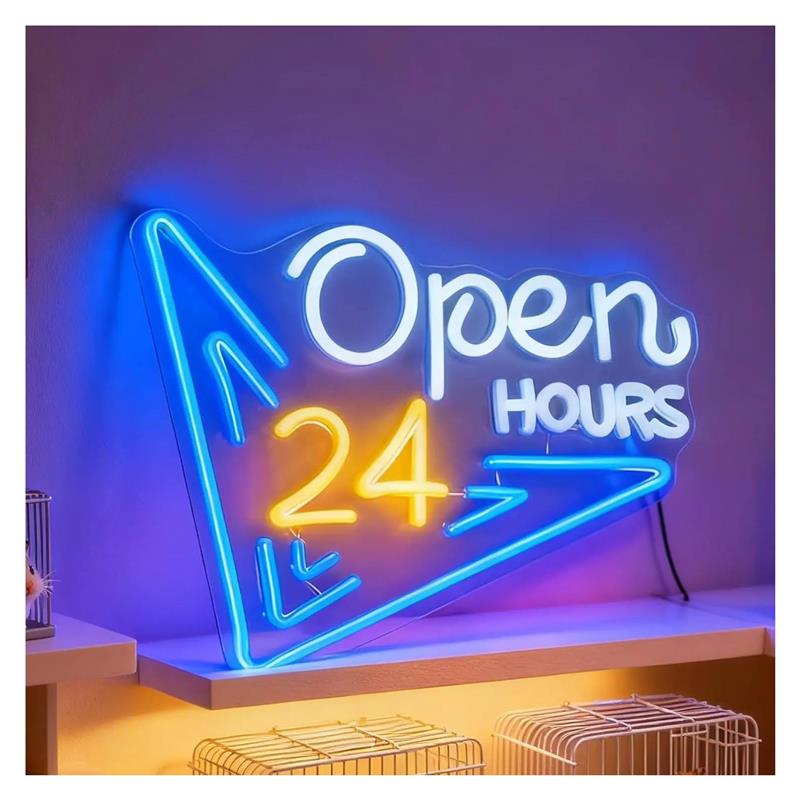 Decor Lighting Opening Hours - Açık 24 Saat Neon Burcu USB