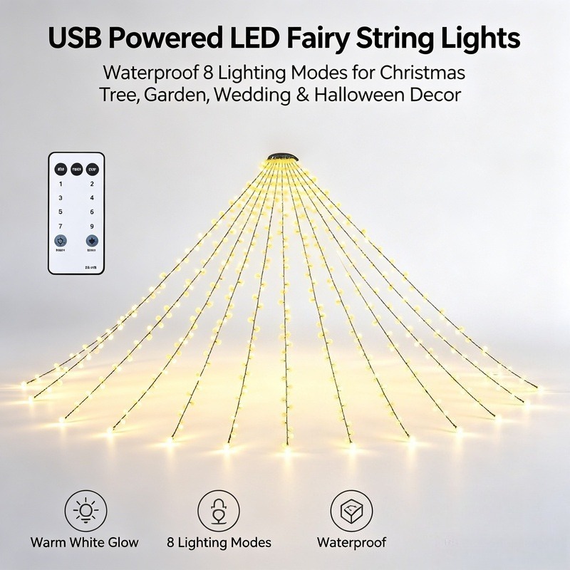 Lighting Decor For Wedding - USB LED Peri Işık Dizileri, Bahçe