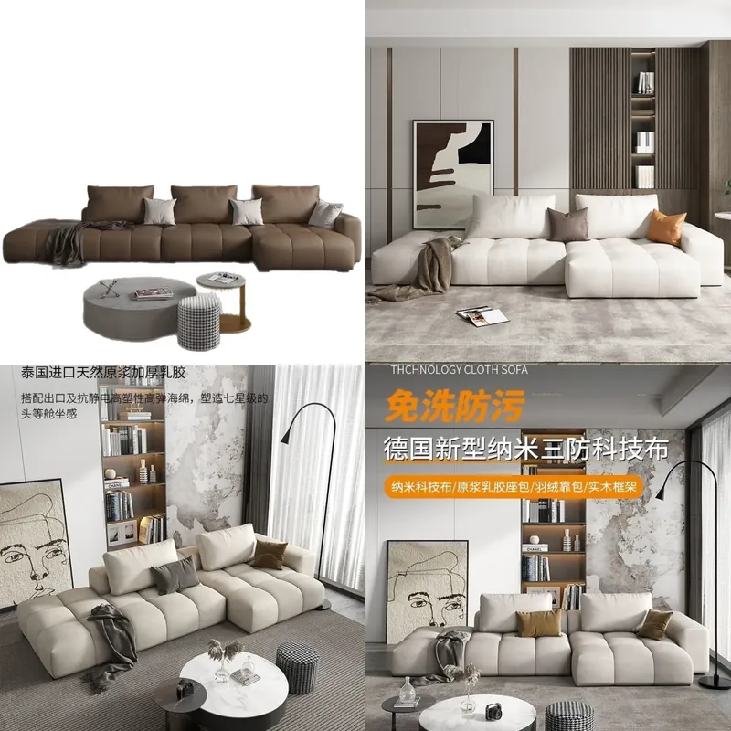 Lighting Decor Rentals - İskandinav Kumaş Kanepe Modern Minimalist Ahşap