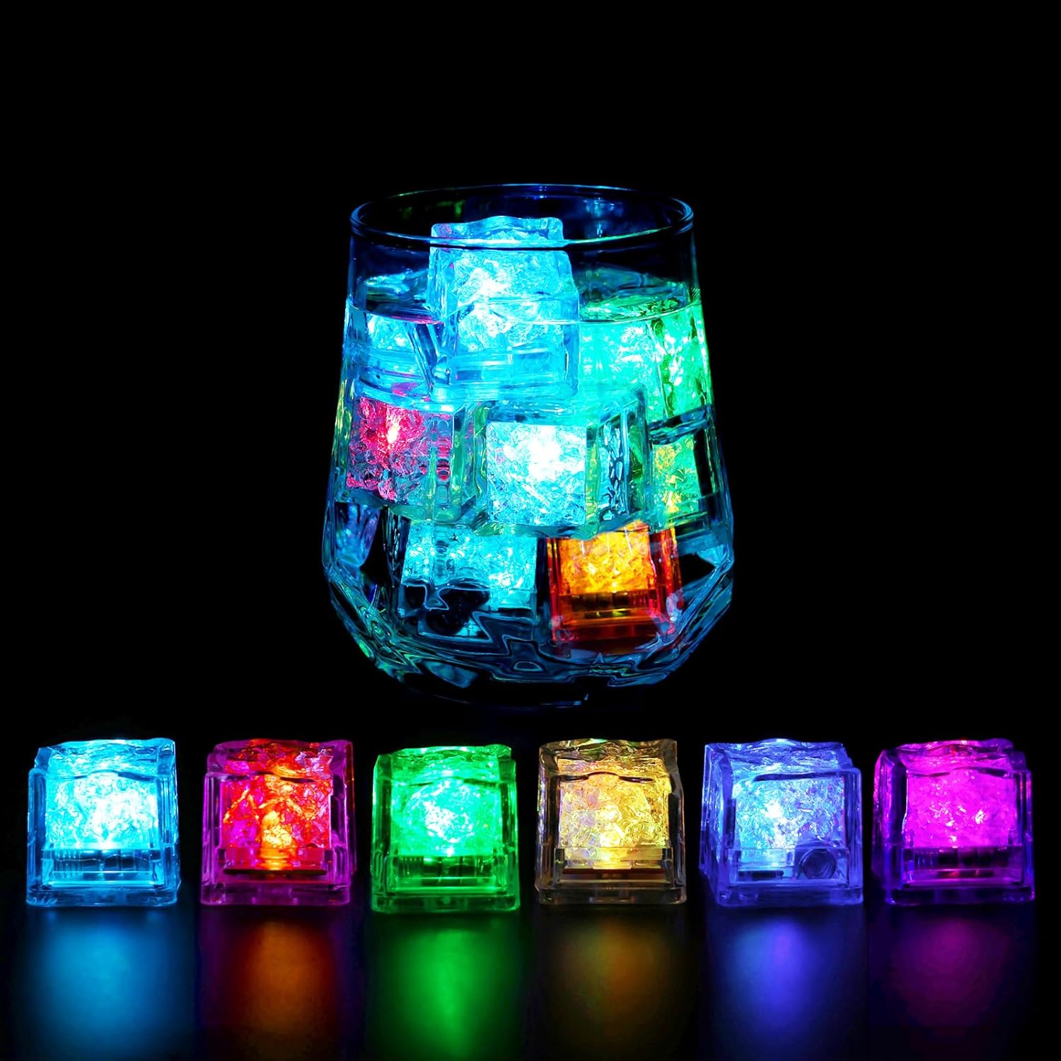 Decor Lighting Pack - 50/100'lü Paket LED Buz Küpleri Karanlıkta