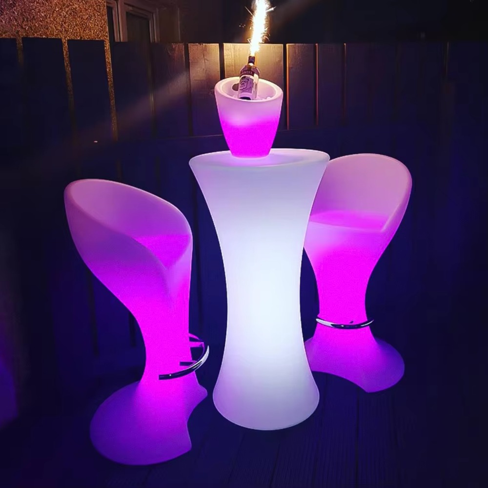 Lighting Decor Rentals - Toptan LED Yüksek Bar Masaları Kablosuz