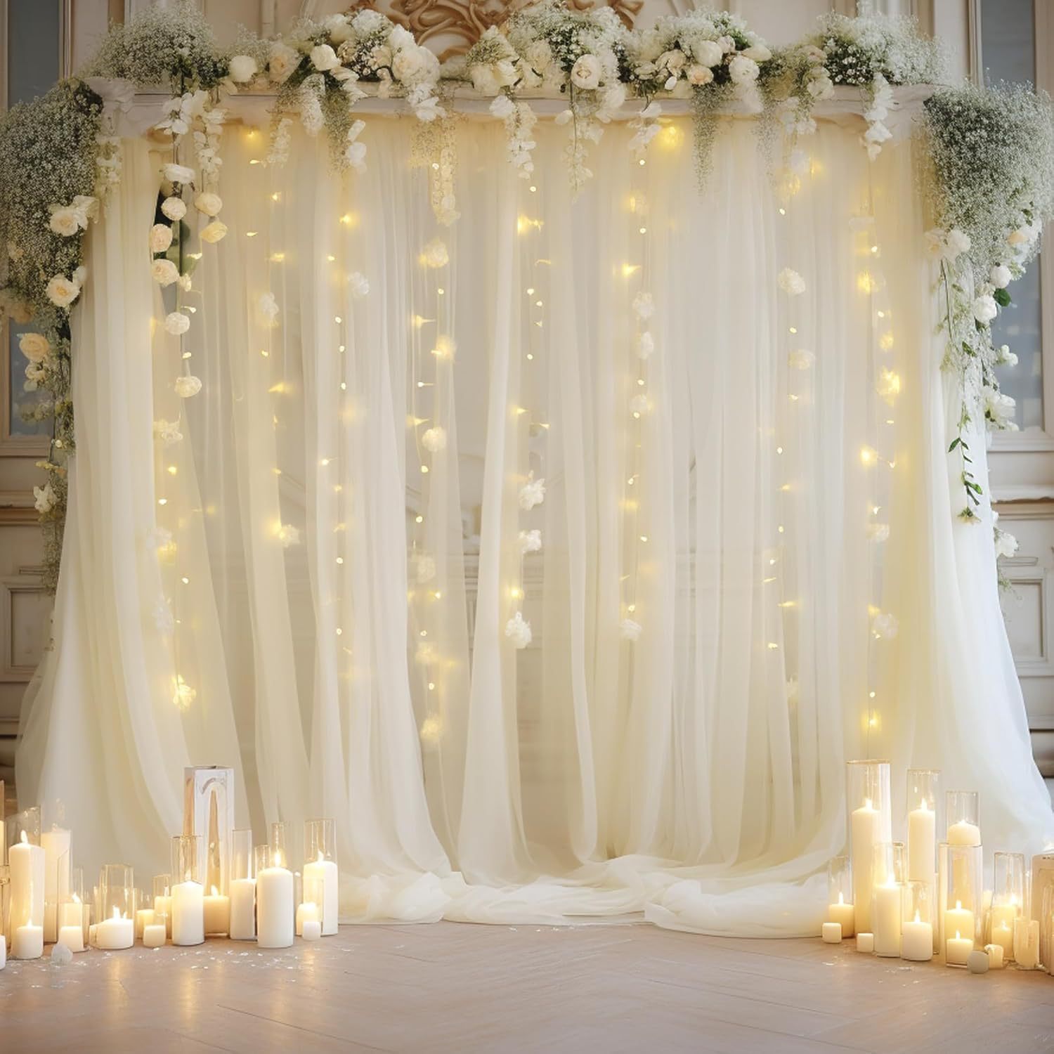 Decor Lighting Pack - 1 Paket Düğün Tül Fon Seti,