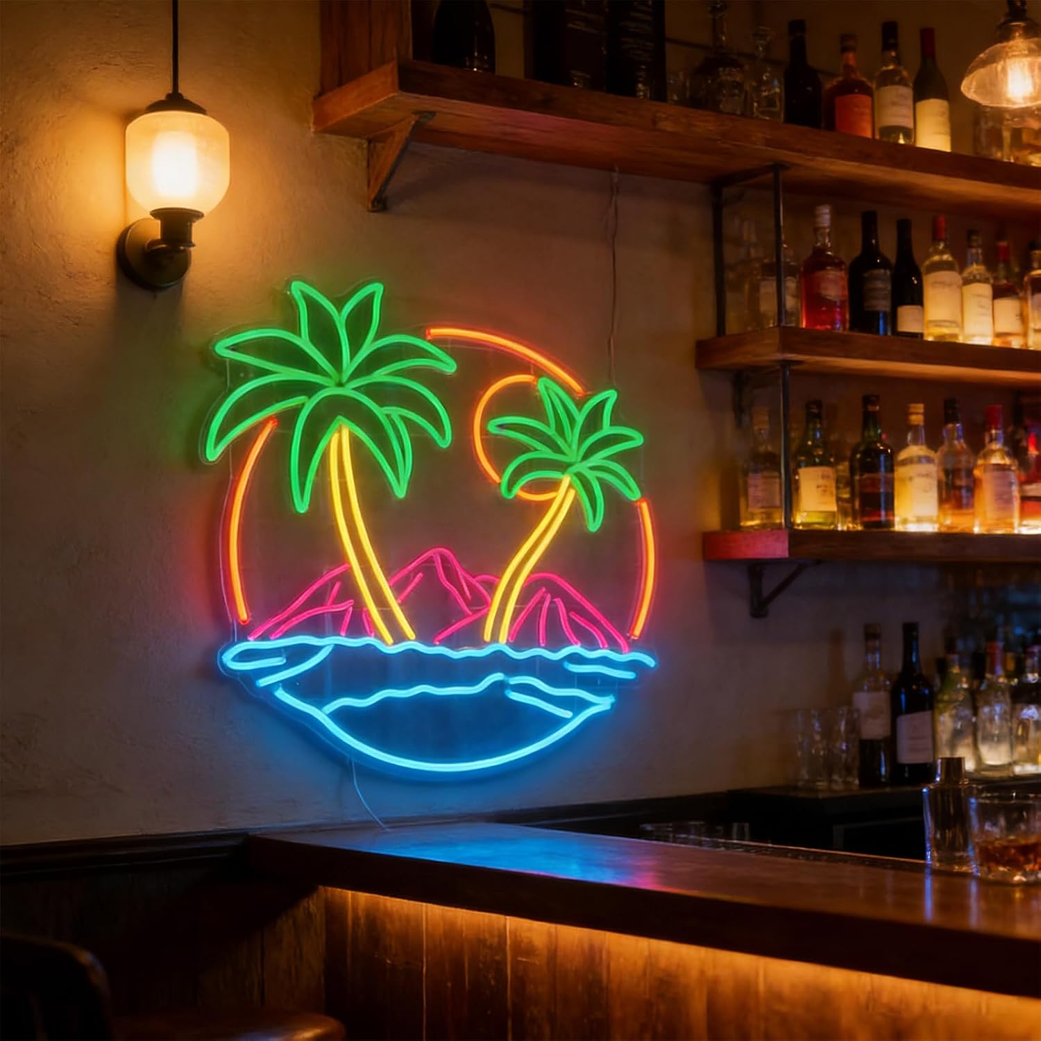Tropikal Palmiye Ağacı LED Neo - Lighting Decor Rentals incelemesi ve fiyatı
