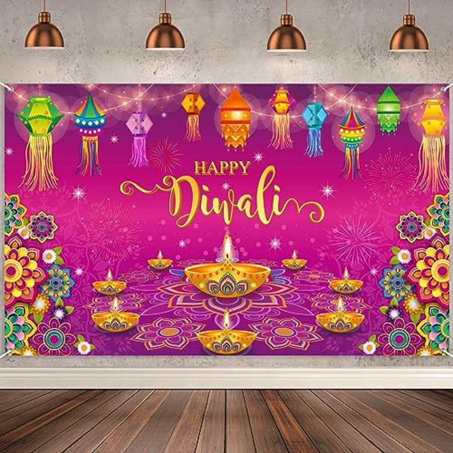 Mutlu Diwali Arka Plan Afişi S - Lighting Decoration For Diwali incelemesi ve fiyatı