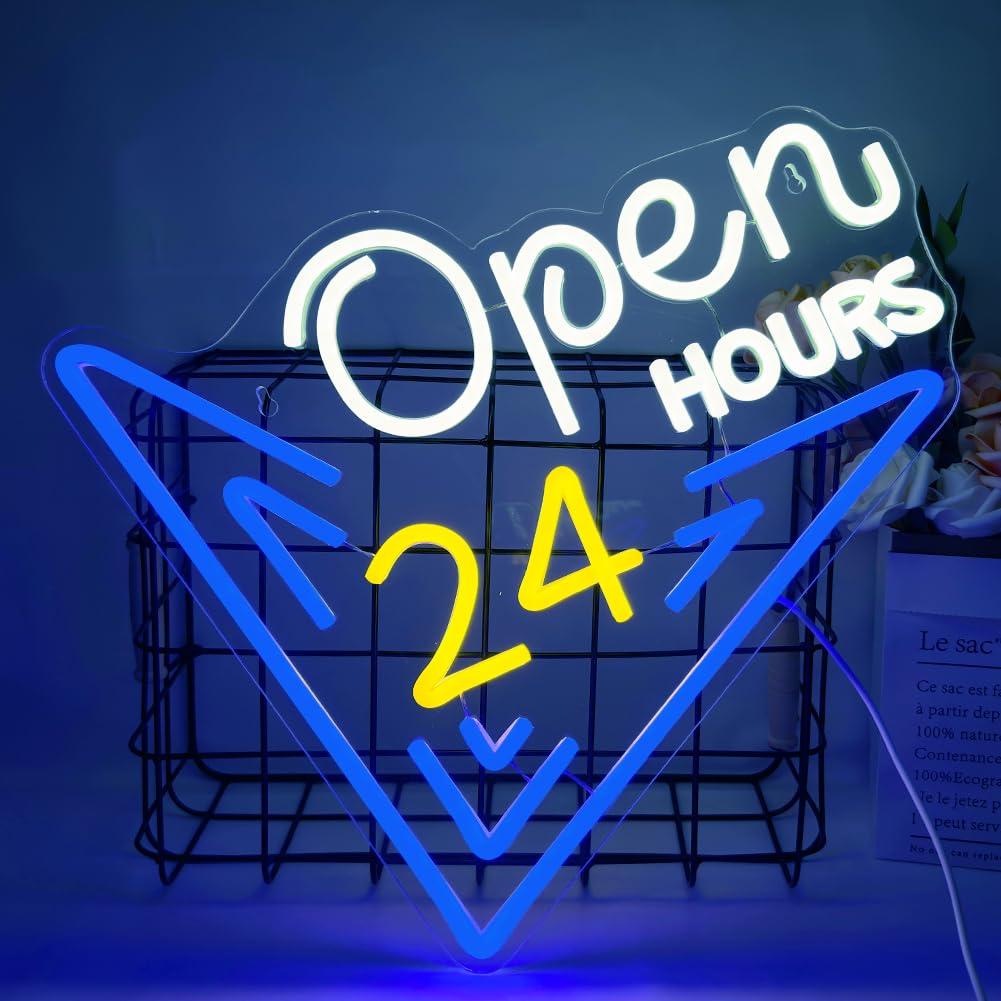 24 Saat Açık Neon Tabela, Kısı - Decor Lighting Opening Hours incelemesi ve fiyatı