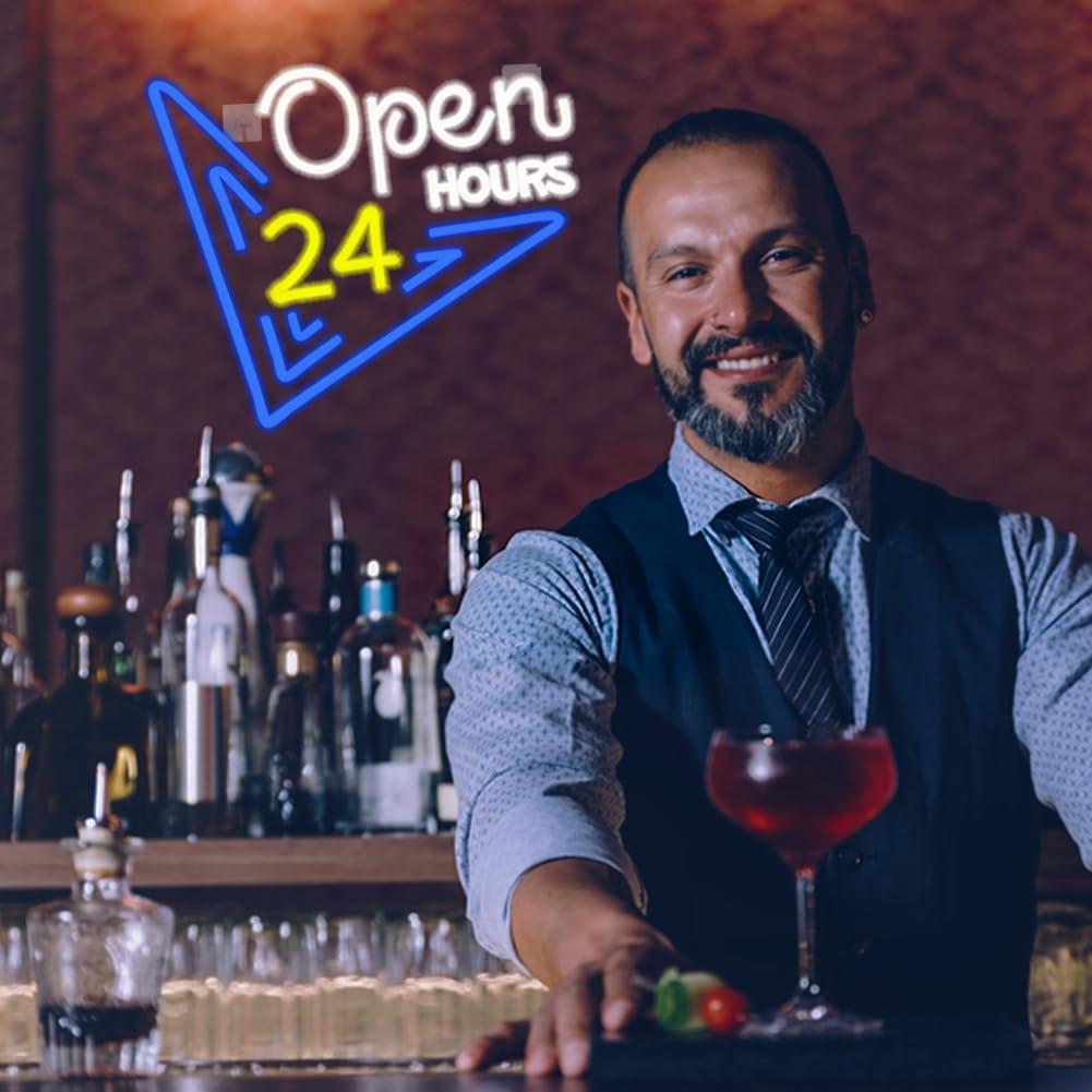 24 Saat Açık Neon Tabela, Kısı - Decor Lighting Opening Hours incelemesi ve fiyatı