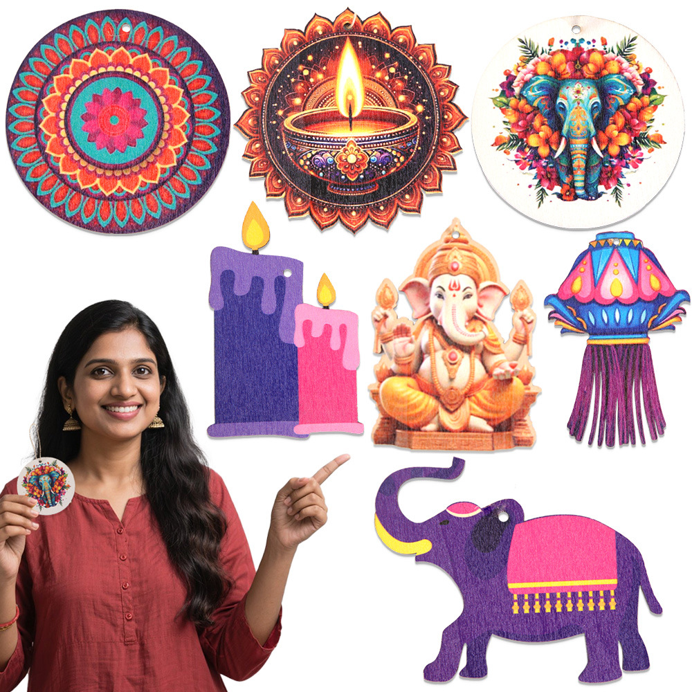 Diwali Temalı Dekor - Ahşap Ta - Lighting Decoration For Diwali incelemesi ve fiyatı