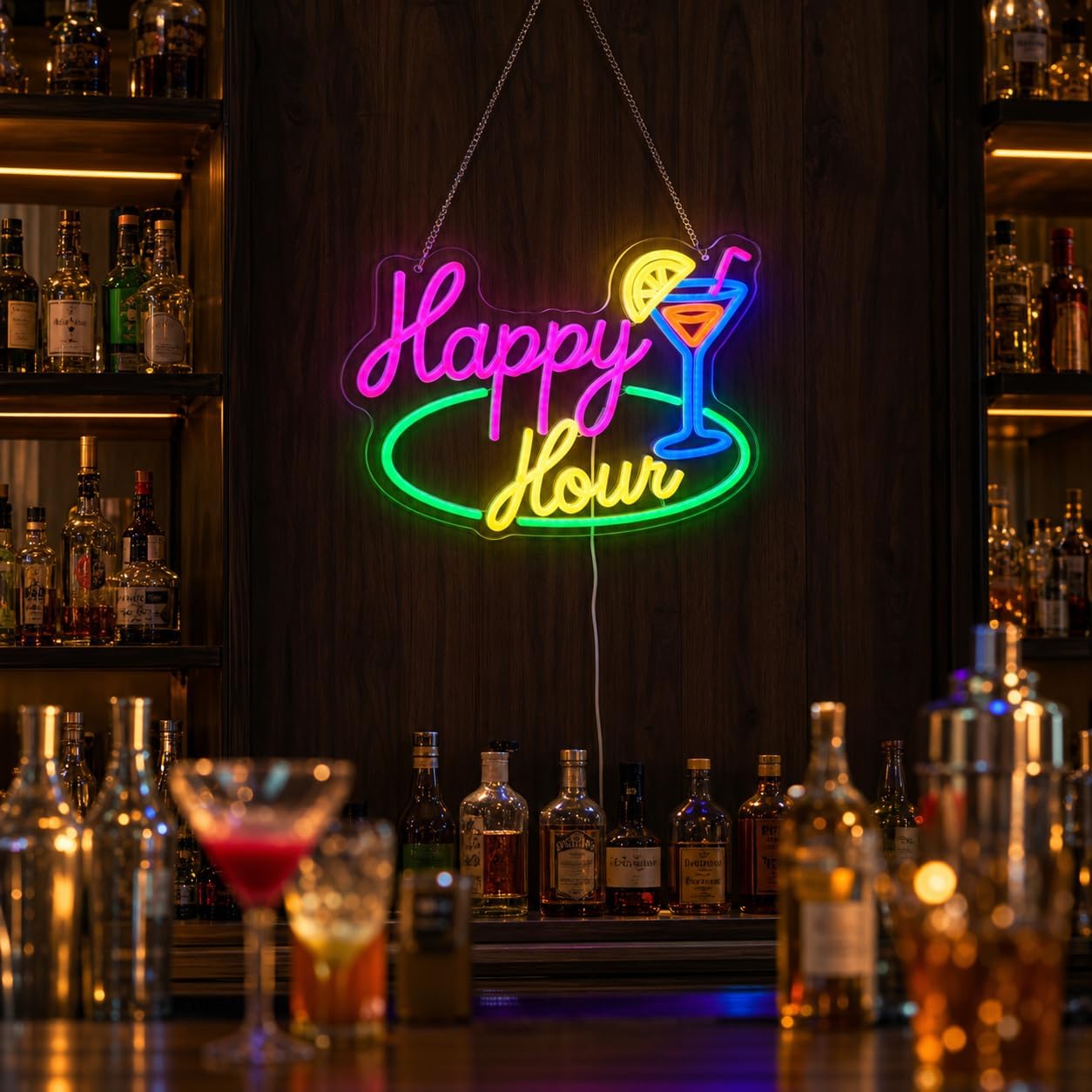 Happy Hour Kokteyl LED Neon Ta - Decor Lighting Opening Hours incelemesi ve fiyatı