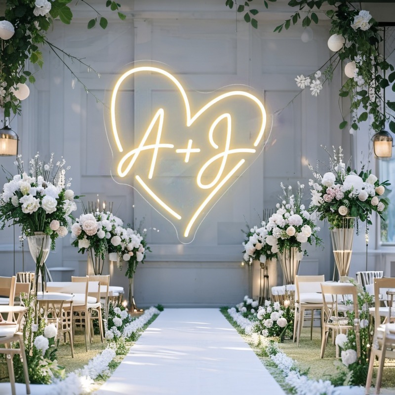 Özel Harfleri Kalp LED Neon Bu - Lighting Decor For Wedding incelemesi ve fiyatı