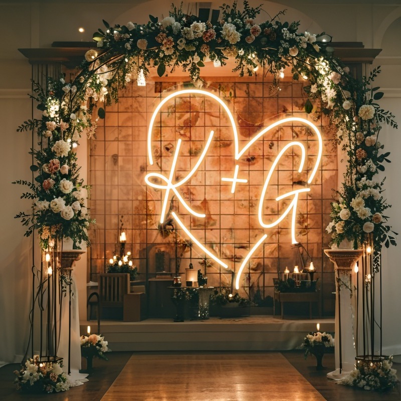 Özel Harfleri Kalp LED Neon Bu - Lighting Decor For Wedding incelemesi ve fiyatı