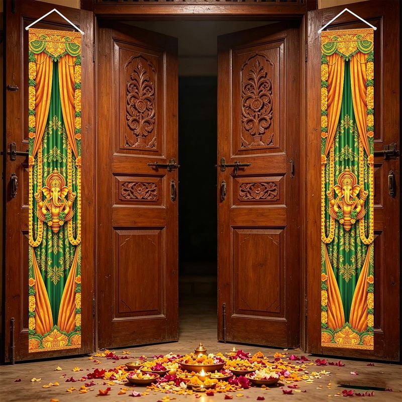 VIKAMA 2 adet Diwali Kapı Afiş - Lighting Decoration For Diwali incelemesi ve fiyatı
