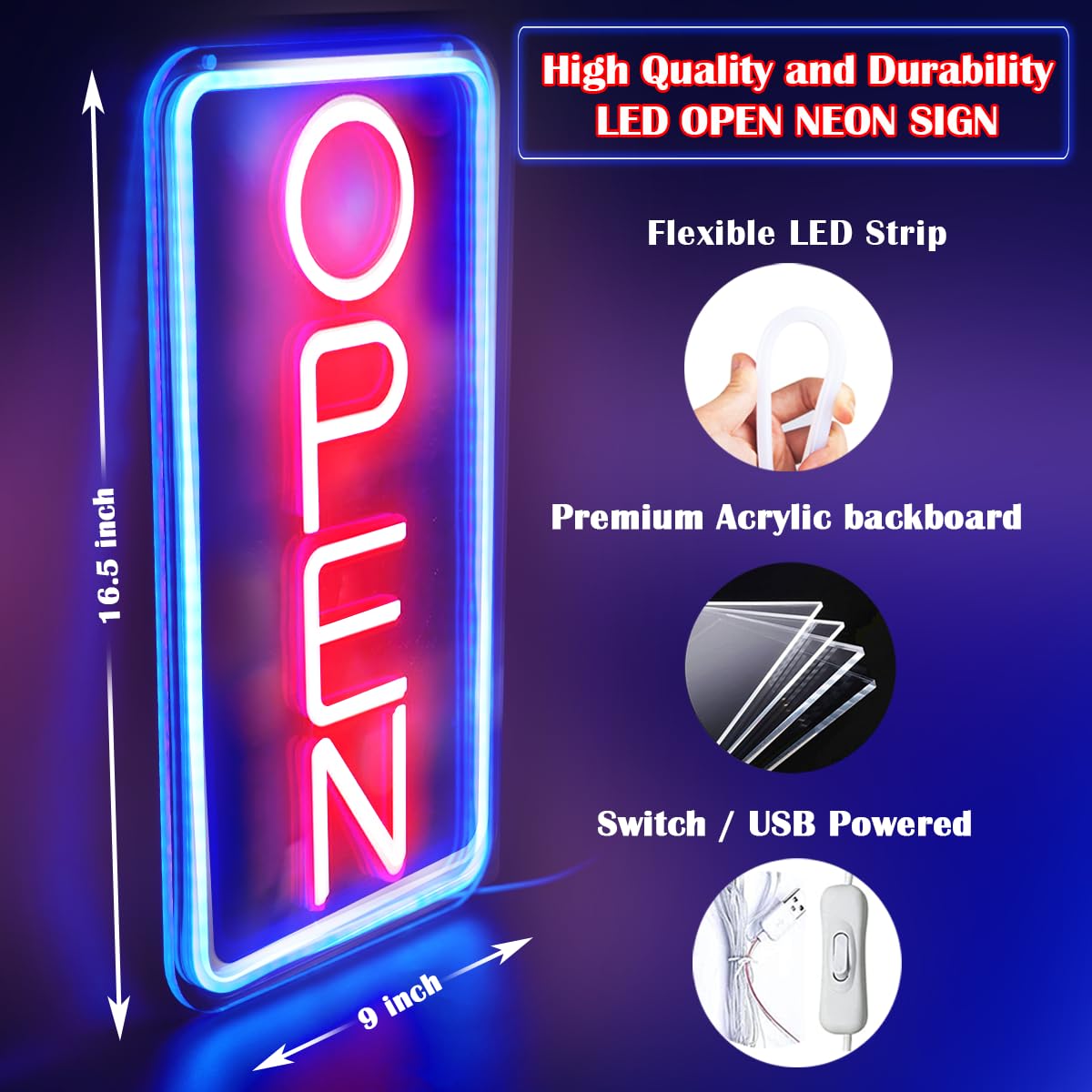 LED Neon Açık Tabelası, Çalışm - Decor Lighting Opening Hours incelemesi ve fiyatı