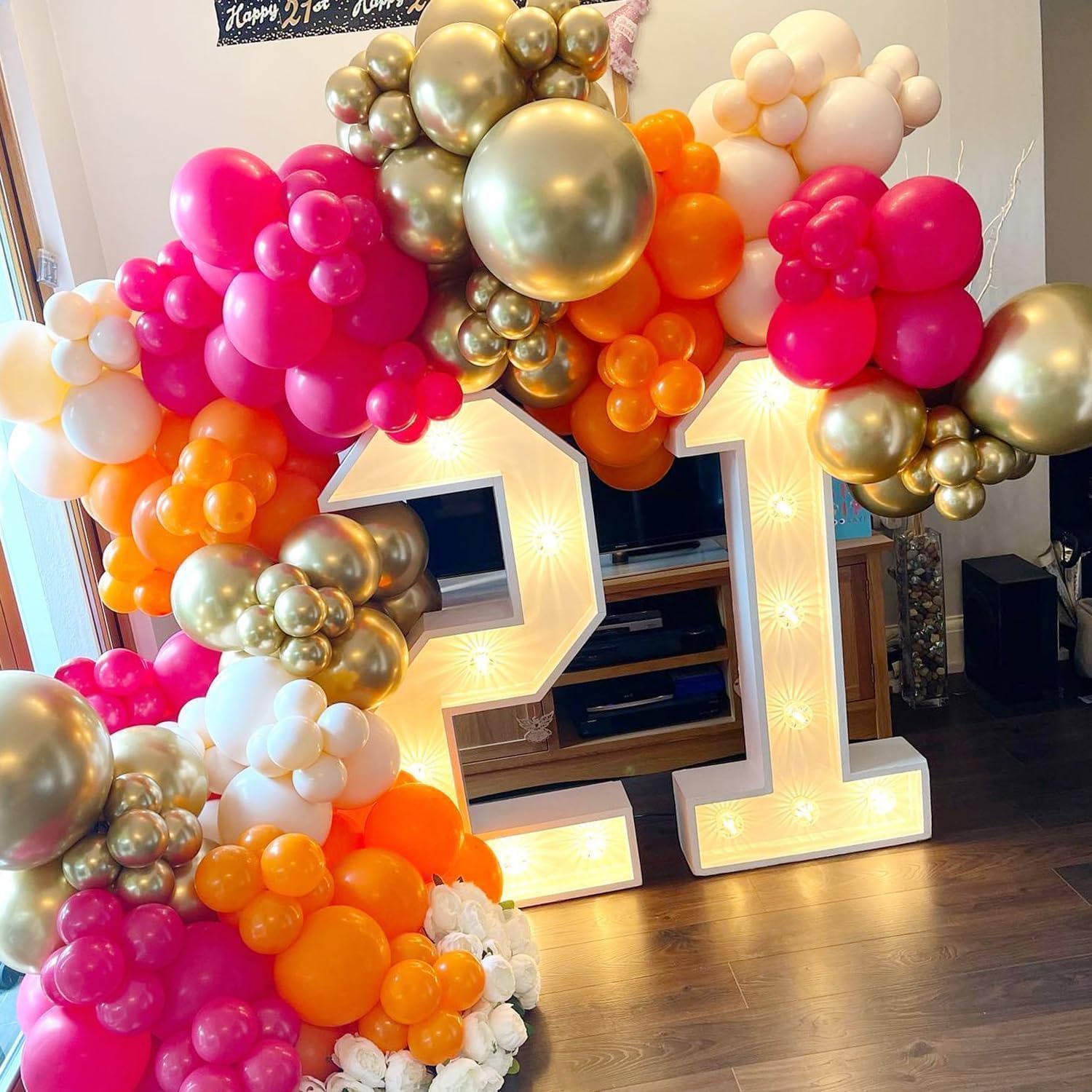 89 Adet Sıcak Pembe, Turuncu,  - Orange Lighting Decor incelemesi ve fiyatı