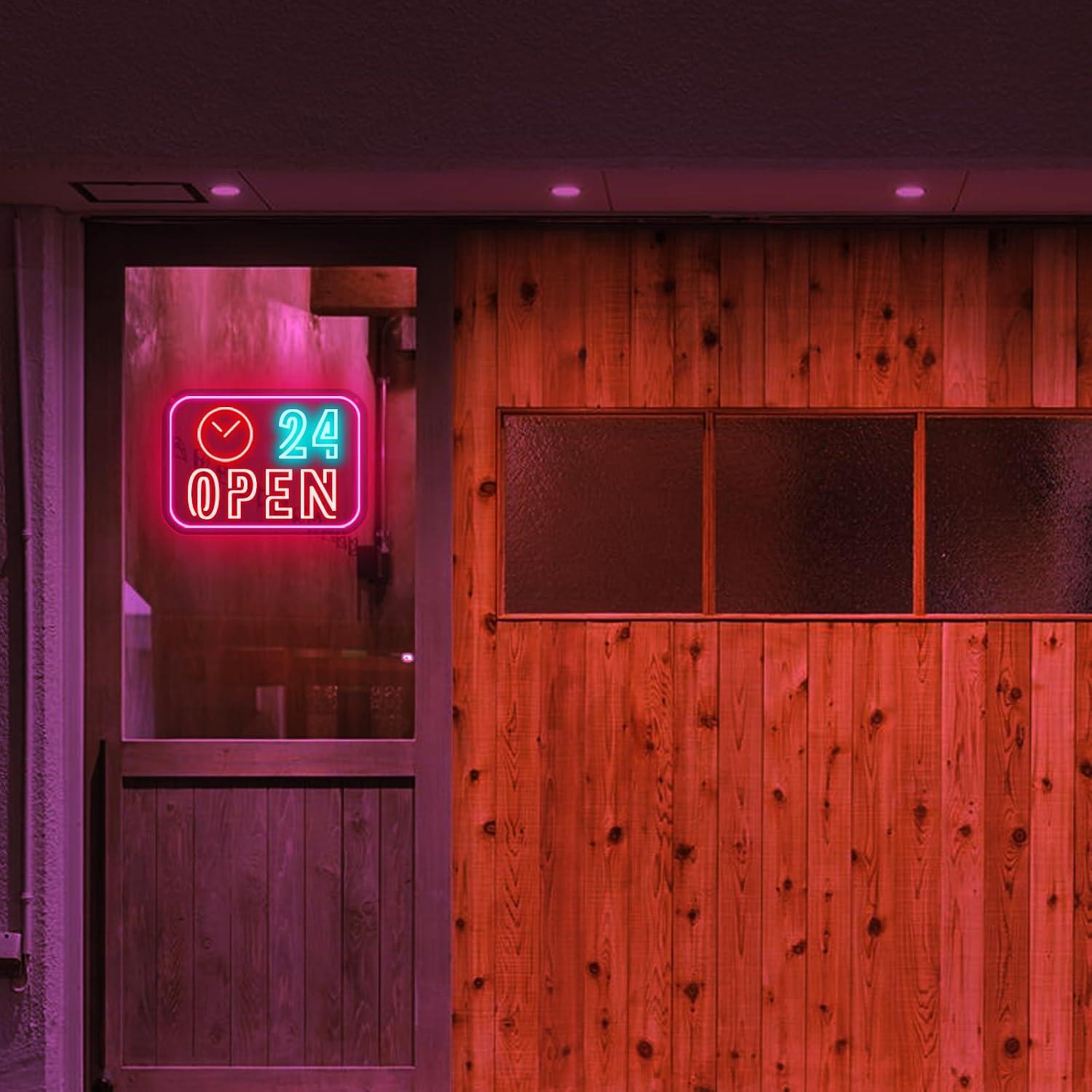 Saat 24 Saat Açık Neon Tabela  - Decor Lighting Opening Hours incelemesi ve fiyatı