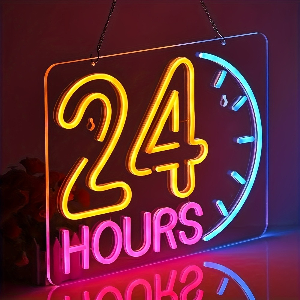 24 Saat LED Neon Tabela, USB i - Decor Lighting Opening Hours incelemesi ve fiyatı