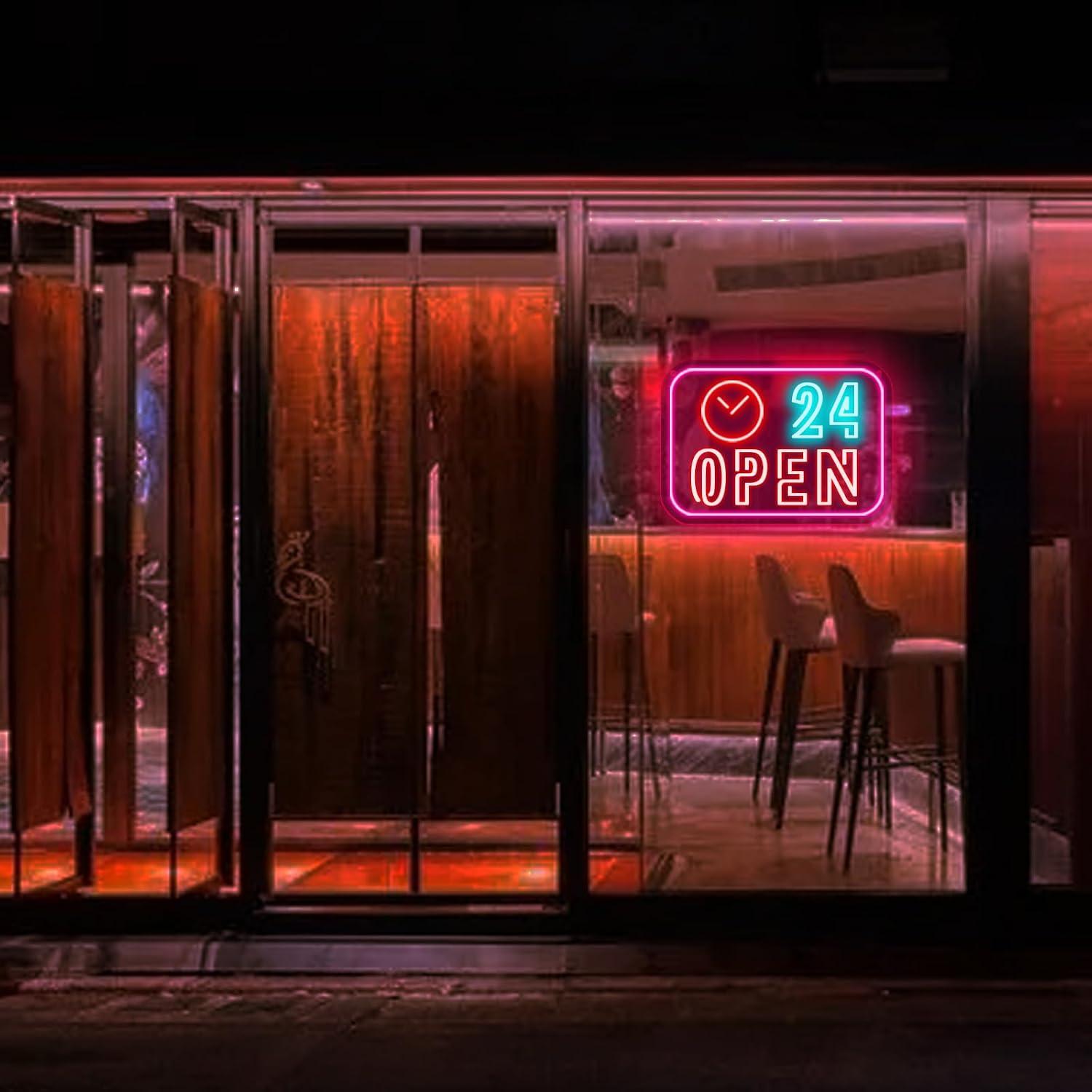 Saat 24 Saat Açık Neon Tabela  - Decor Lighting Opening Hours incelemesi ve fiyatı